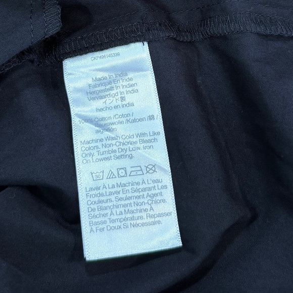 Madewell Flutter Sleeve Button Front Mini Dress in Poplin Black NWT Size Medium - Picture 7 of 8